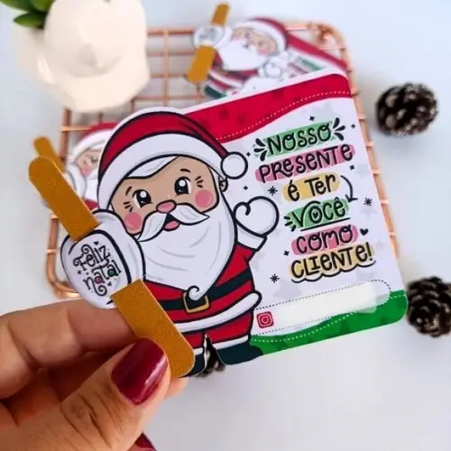 Card com Mini Lixa- Natal