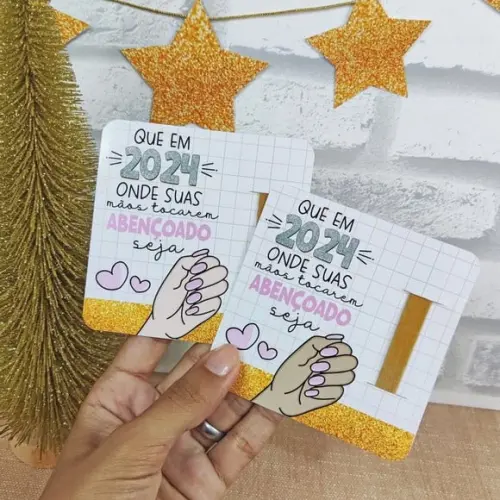 Card com Mini Lixa- Natal