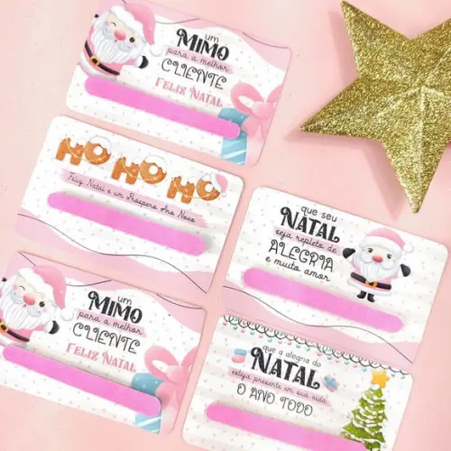 Card com Mini Lixa- Natal