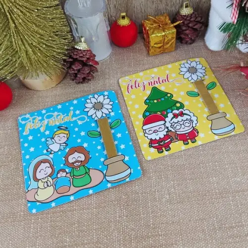 Card com Mini Lixa- Natal