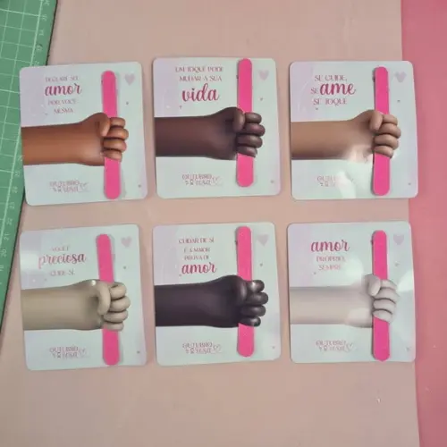 Card com Mini Lixa- Outubro Rosa