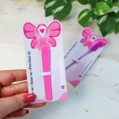 Card com Mini Lixa- Outubro Rosa