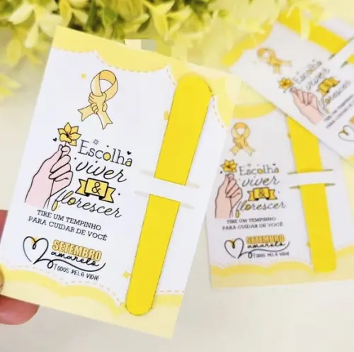 Card com Mini Lixa- Setembro Amarelo