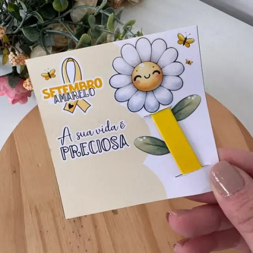 Card com Mini Lixa- Setembro Amarelo