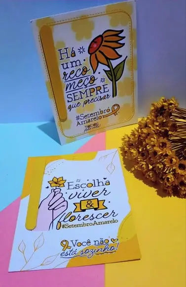 Card com Mini Lixa- Setembro Amarelo