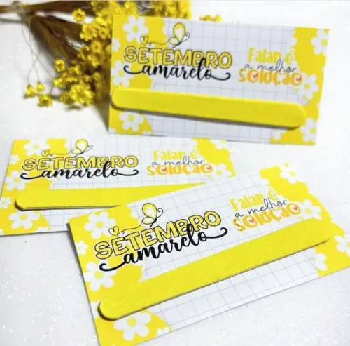 Card com Mini Lixa- Setembro Amarelo
