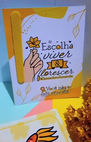 Card com Mini Lixa- Setembro Amarelo