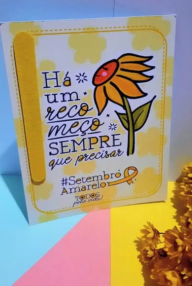 Card com Mini Lixa- Setembro Amarelo