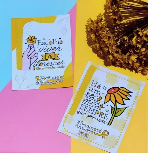 Card com Mini Lixa- Setembro Amarelo