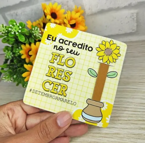 Card com Mini Lixa- Setembro Amarelo