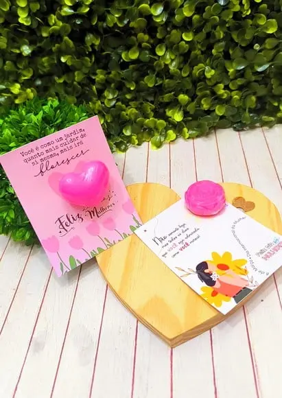 Card com Mini Sabonete- Dia da Mulher