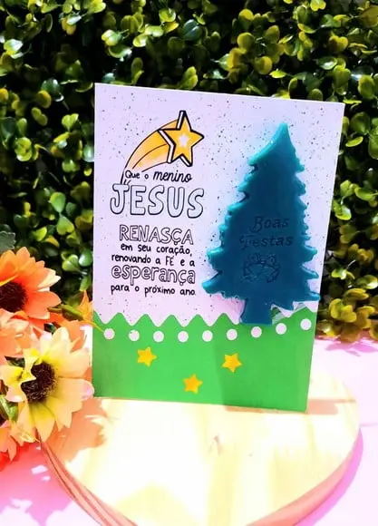 Card com Mini Sabonete- Natal