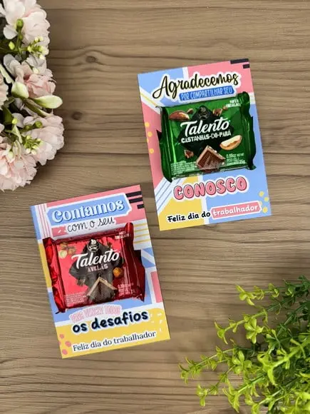 Card com Mini Talento- Feliz Dia do Trabalho