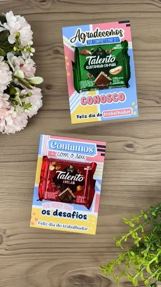 Card com Mini Talento- Feliz Dia do Trabalho