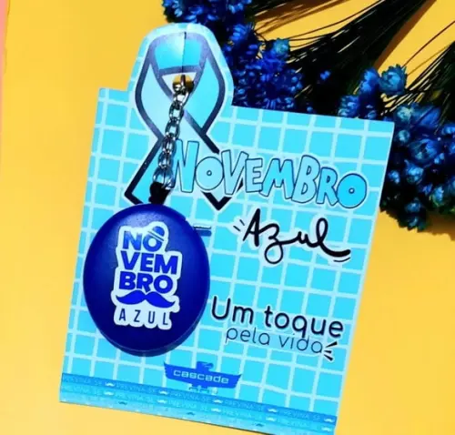 Card com Mini Trena 1m- Novembro Azul