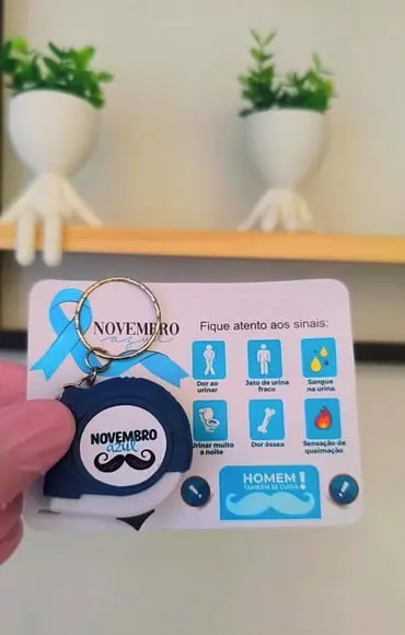 Card com Mini Trena 1m- Novembro Azul