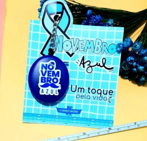 Card com Mini Trena 1m- Novembro Azul