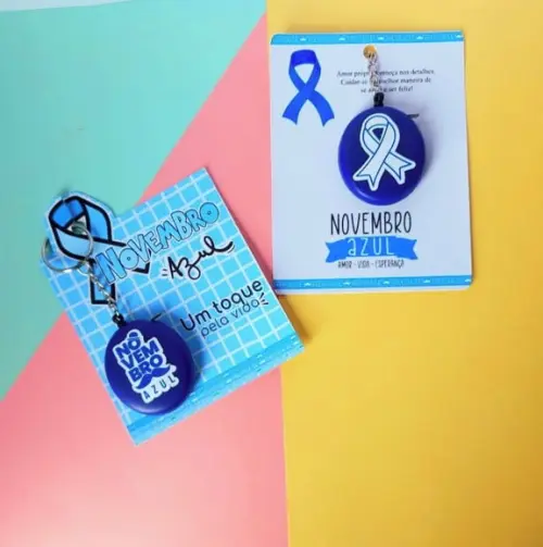 Card com Mini Trena 1m- Novembro Azul