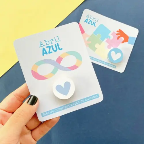 Card com Moedinha de Chocolate ao Leite- Autismo