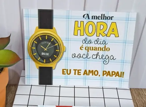 Card com Moedinha de Chocolate ao Leite- Dia dos Pais