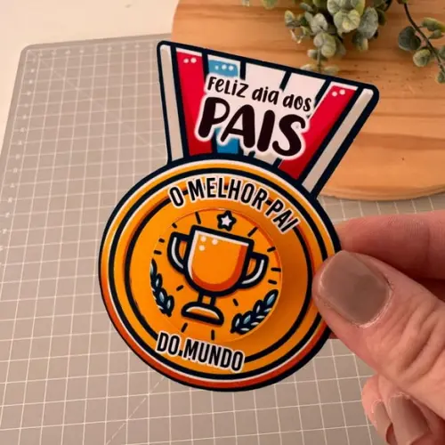 Card com Moedinha de Chocolate ao Leite- Dia dos Pais