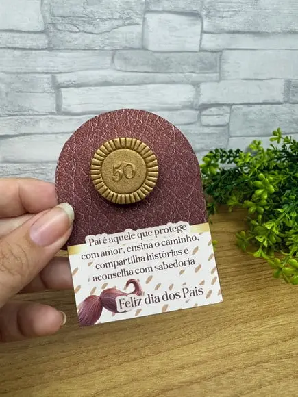 Card com Moedinha de Chocolate ao Leite- Dia dos Pais