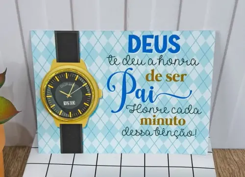 Card com Moedinha de Chocolate ao Leite- Dia dos Pais