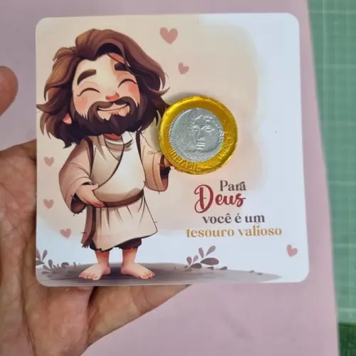 Card com Moedinha de Chocolate ao Leite- Mimo