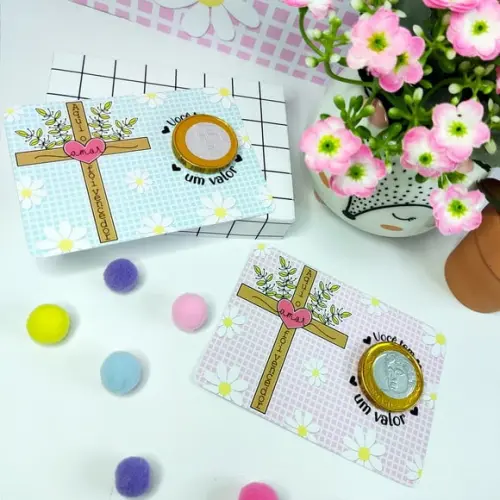 Card com Moedinha de Chocolate ao Leite- Mimo
