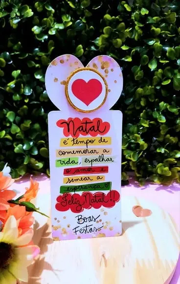 Card com Moedinha de Chocolate ao Leite- Natal