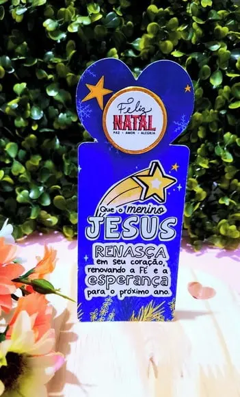 Card com Moedinha de Chocolate ao Leite- Natal