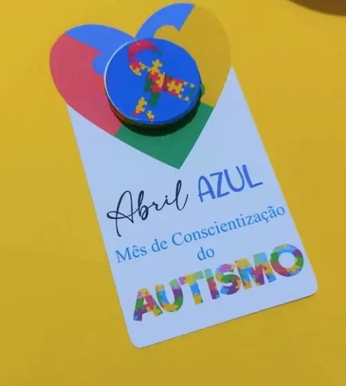 Card com Moedinha de Chocolate- Abril Azul