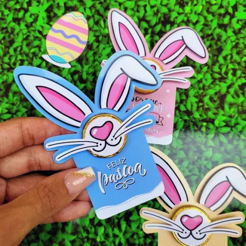 Card com Moedinha de Chocolate- Páscoa