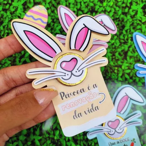 Card com Moedinha de Chocolate- Páscoa