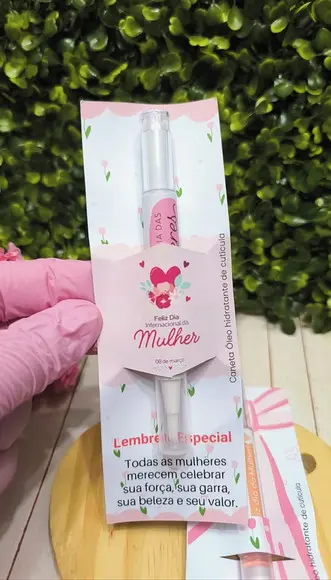 Card com Óleo Hidratante para Cutícula- Dia da Mulher