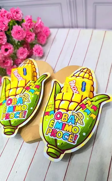 Card com Paçoca- Festa Junina