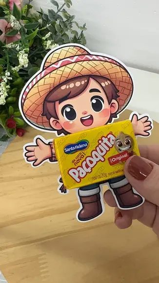 Card com Paçoca- Festa Junina