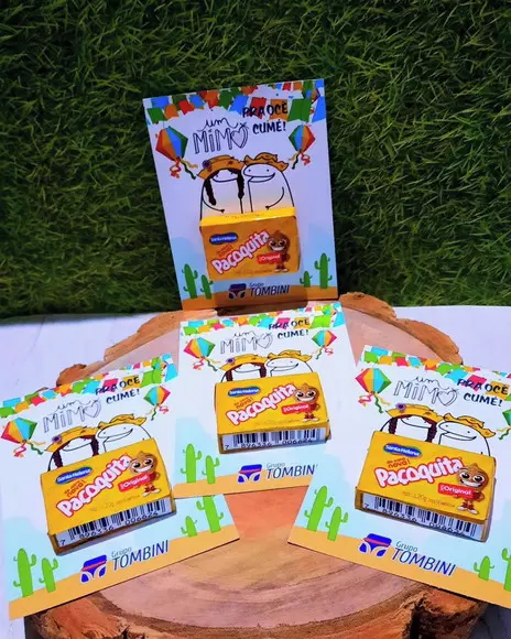 Card com Paçoca- Festa Junina