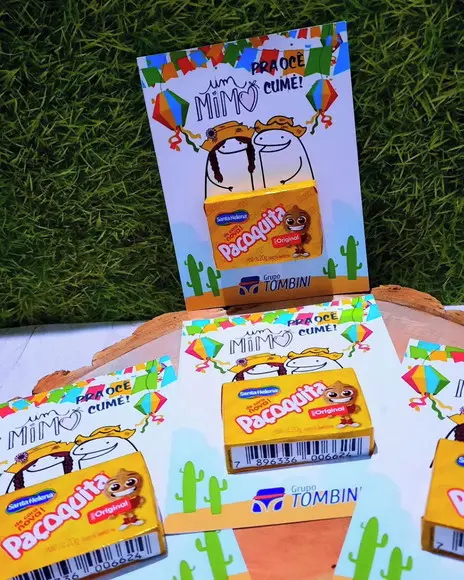 Card com Paçoca- Festa Junina