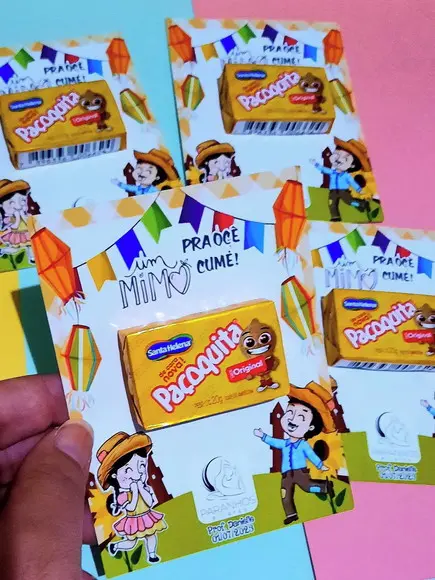 Card com Paçoca- Festa Junina