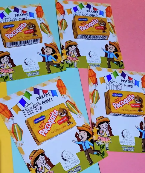 Card com Paçoca- Festa Junina