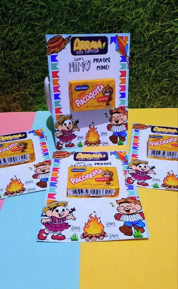 Card com Paçoca- Festa Junina