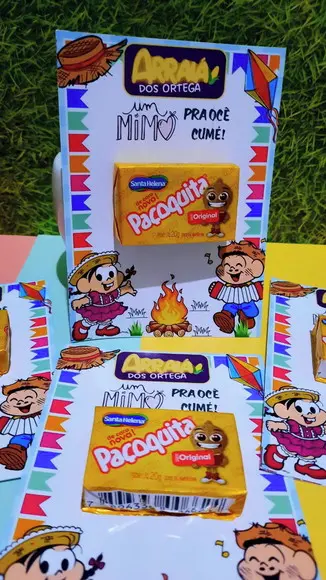 Card com Paçoca- Festa Junina