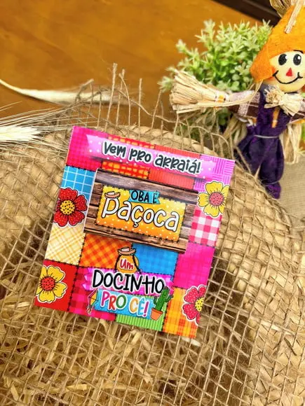Card com Paçoca- Festa Junina