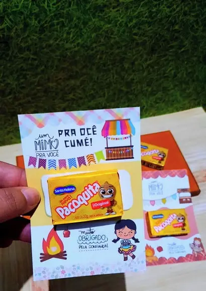 Card com Paçoca- Festa Junina
