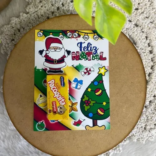 Card com Paçoca- Natal