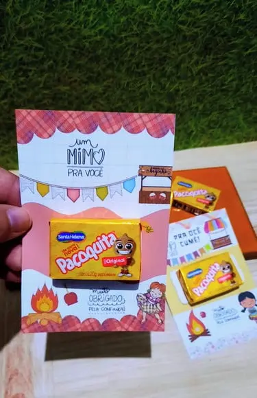 Card com Paçoca- Festa Junina