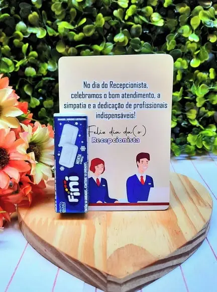 Card com Pastilha - Dia do Recepcionsta