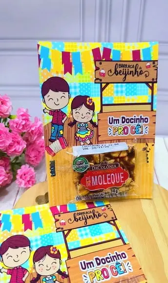 Card com Pé de Moleque- Festa Junina