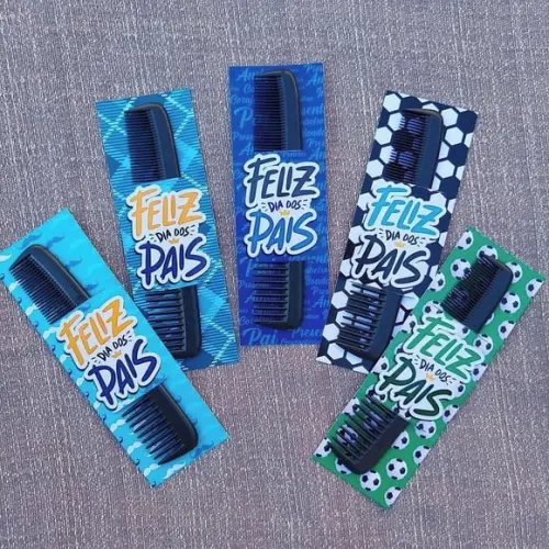 Card com Pente de Bolso- Dia dos Pais